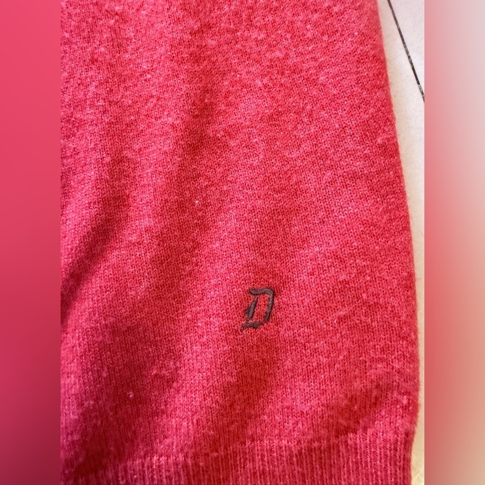 Dondup Sweater Cashmere Merino Wool lamb elbow leather patch Size L man - Picture 10 of 16